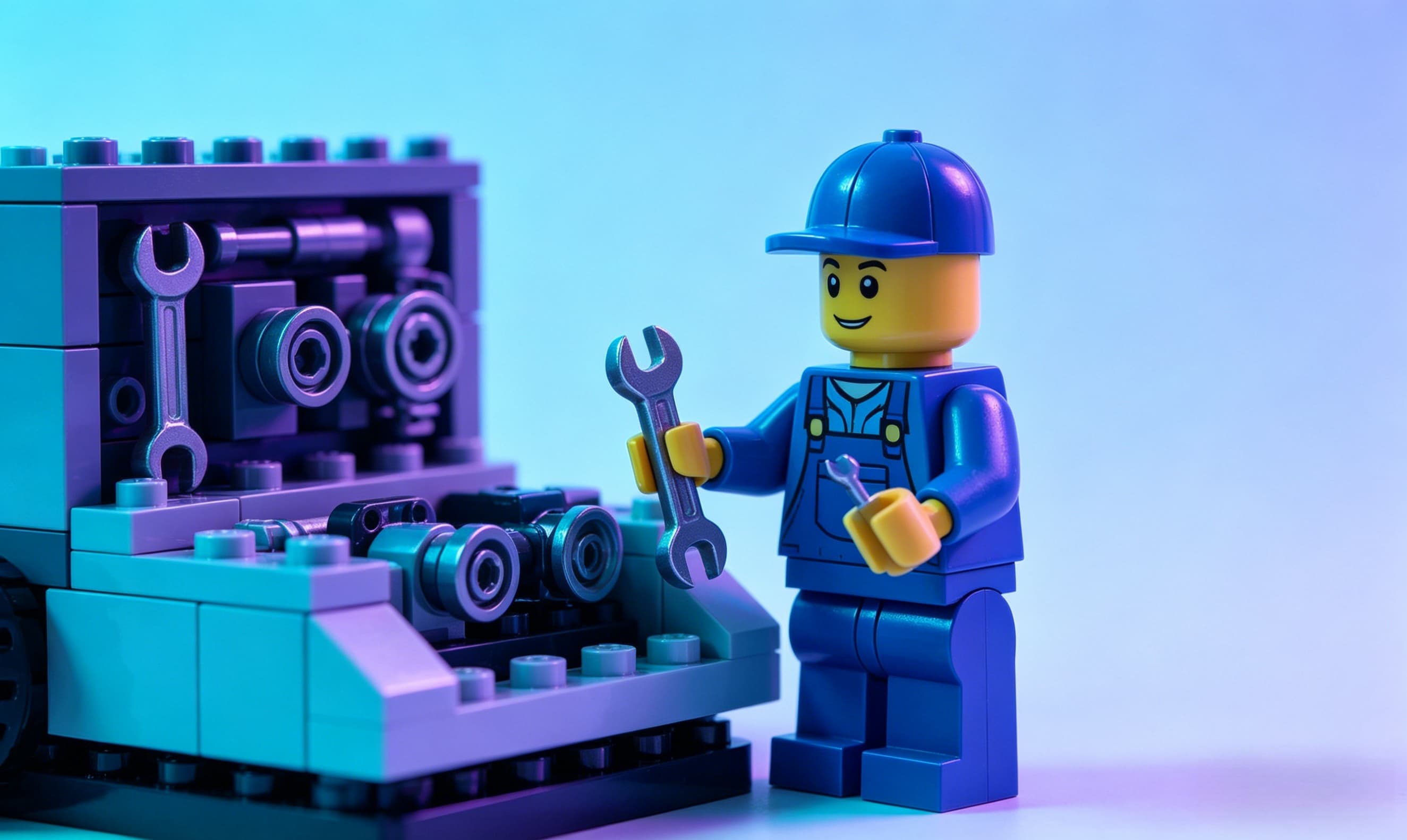 Lego mechanic illustration